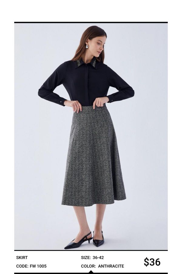 Picture of Idyl 1005 ANTHRACITE Women Skirt