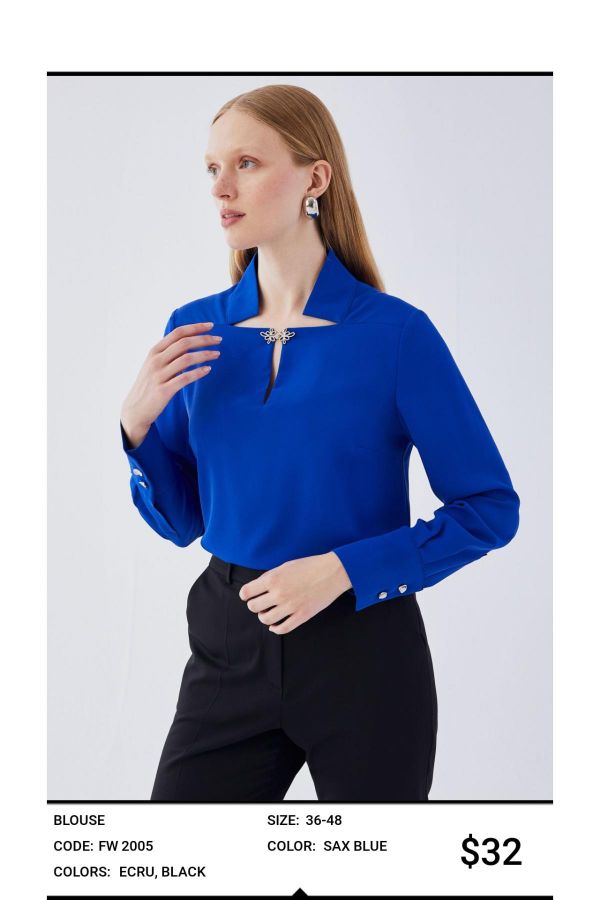 Picture of Idyl 2005 NAVY BLUE Women Blouse