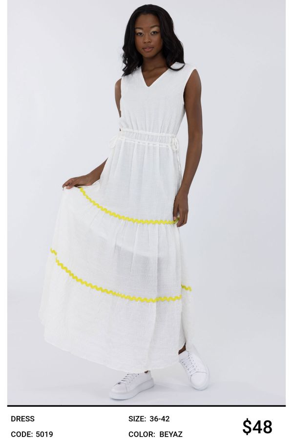 Picture of Idyl 5019 WHITE Women Dress