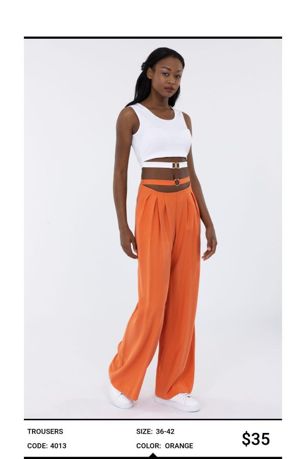 Picture of Idyl 4013 ORANGE Women's Trousers