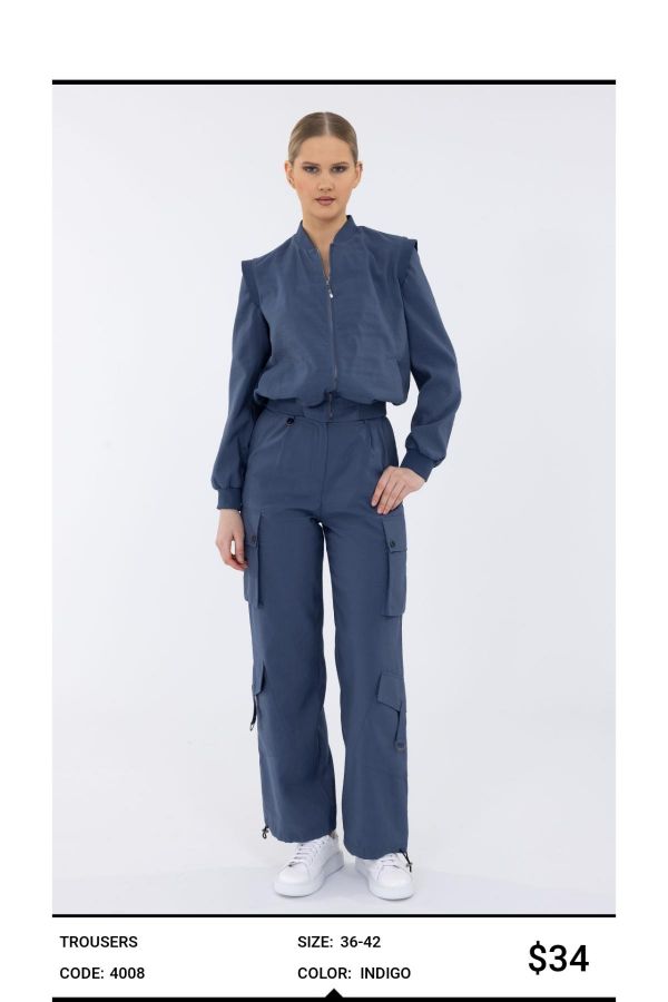 Picture of Idyl 4008 NAVY BLUE Women's Trousers