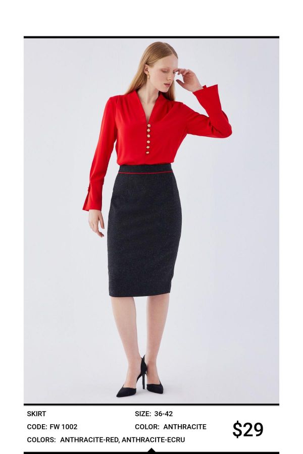 Picture of Idyl 1002 RED Women Skirt