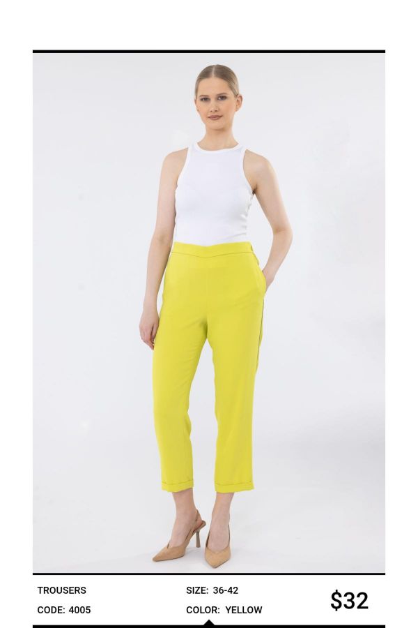 Picture of Idyl 4005 YELLOW Women's Trousers