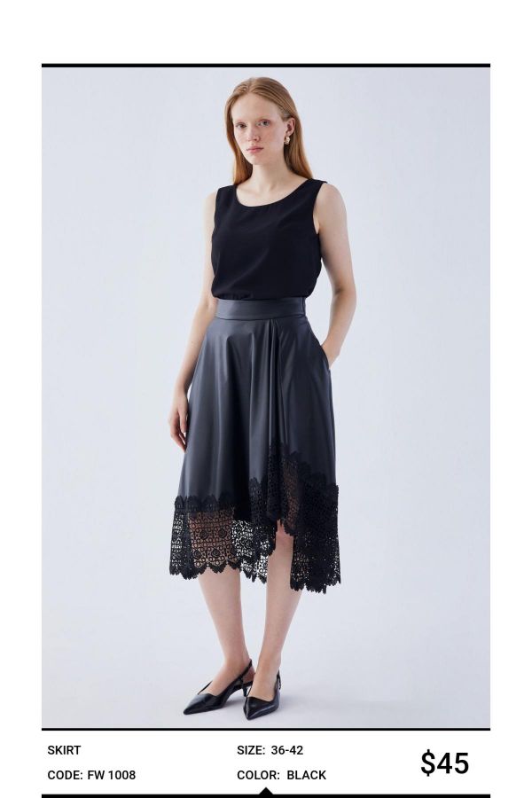 Picture of Idyl 1008 BLACK Women Skirt