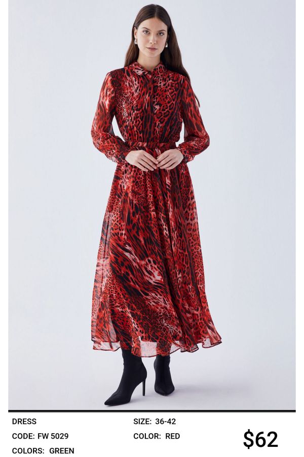 Picture of Idyl 5029 RED Women Dress