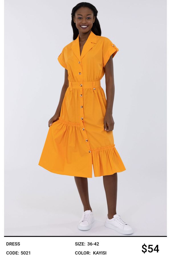 Picture of Idyl 5021 ORANGE Women Dress