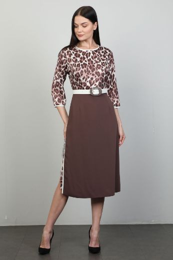 Picture of Echo Time SS23694 BROWN Women Suit