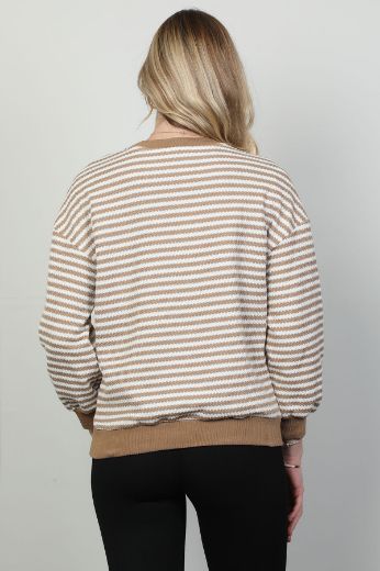 Picture of Seul 53183 BROWN WOMANS SWEATER 