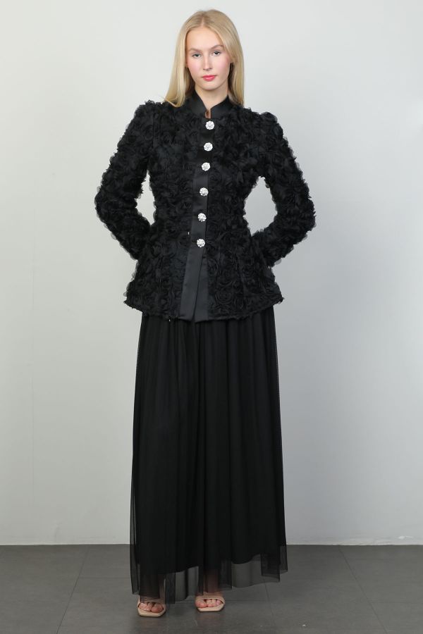 Picture of Ventura 3456 BLACK WOMANS SKIRT SUIT 