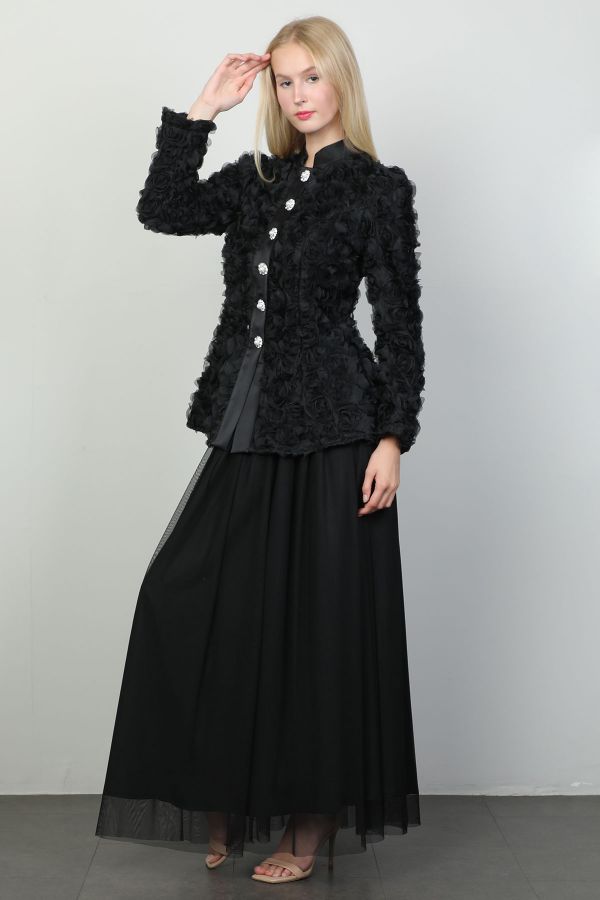 Picture of Ventura 3456 BLACK WOMANS SKIRT SUIT 