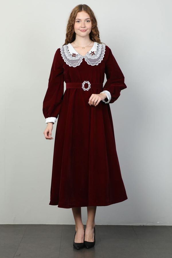 Dozza Fashion 2544 BORDO Kadın Elbise resmi