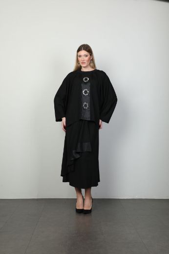 Picture of Lasagrada L19893 BLACK WOMANS SKIRT SUIT 