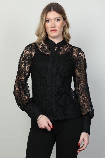 Picture of Aras 11365 BLACK Women Blouse