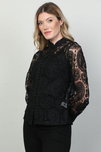 Picture of Aras 11365 BLACK Women Blouse