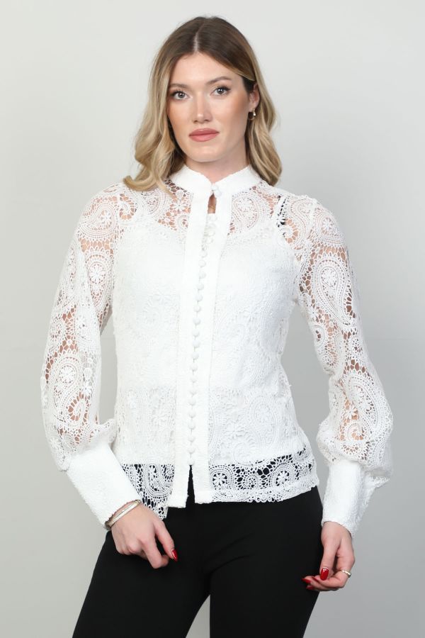 Picture of Aras 11365 ECRU Women Blouse