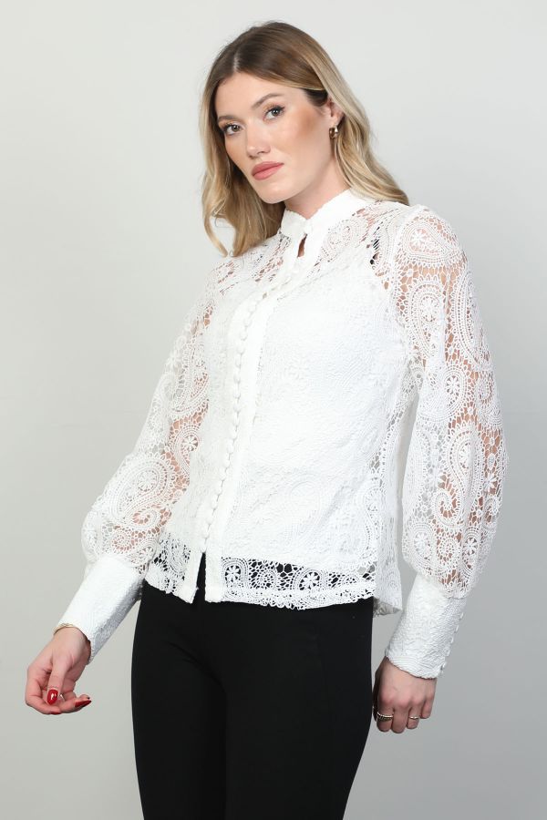 Picture of Aras 11365 ECRU Women Blouse