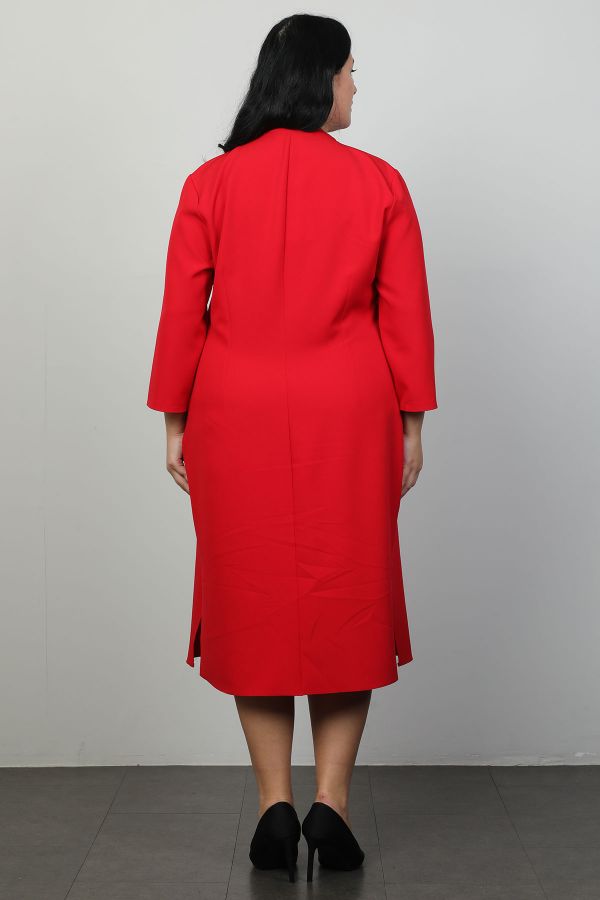 Picture of Vittoria 24881xl RED Plus Size Women Dress 