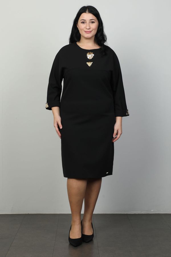 Picture of Vittoria 24869xl BLACK Plus Size Women Dress 