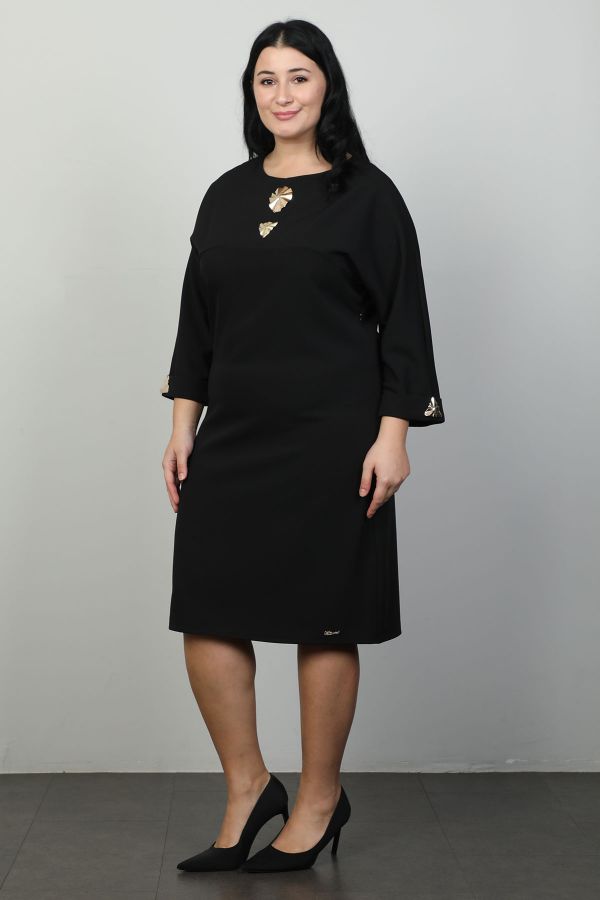 Picture of Vittoria 24869xl BLACK Plus Size Women Dress 