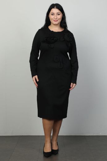 Picture of Vittoria 24894xl BLACK Plus Size Women Dress 