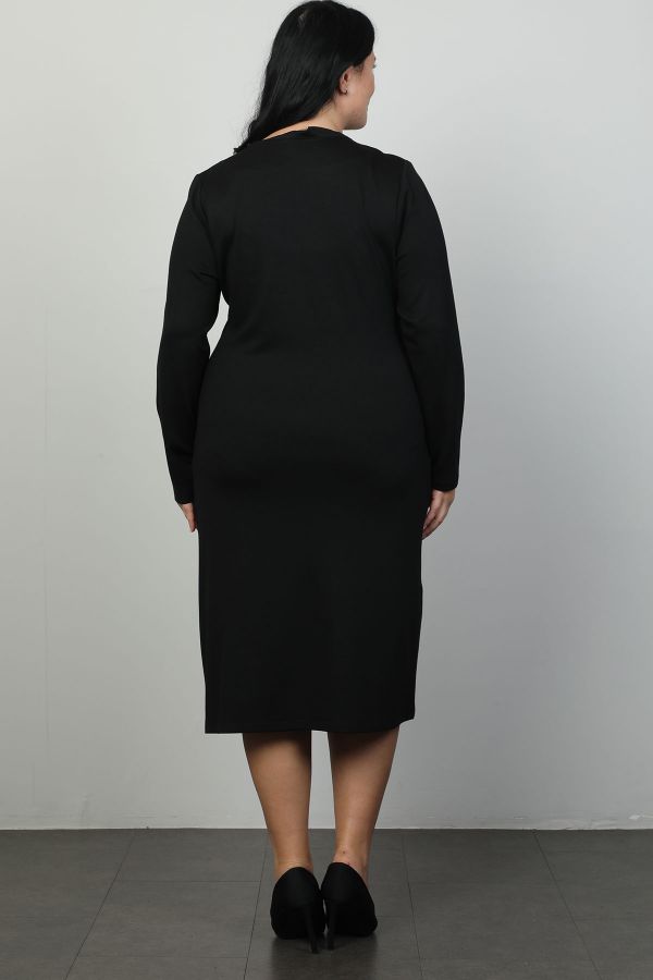 Picture of Vittoria 24894xl BLACK Plus Size Women Dress 