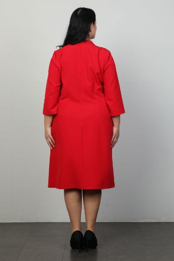 Picture of Vittoria 24886xl RED Plus Size Women Dress 